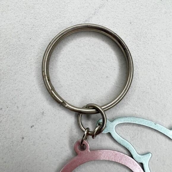 Pastel Pink and Blue Heart Love Butterfly Cut Out Keychain Keyring - Picture 3 of 9